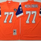 mens & youth Activewear Football Uniform #77 Karl Mecklenburg Jerseys Vintage Orange Throwback Shirt