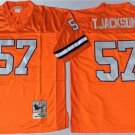 mens & youth Activewear Football Uniform #57 Tom Jackson Jerseys M&N Vintage Orange Throwback Shirt