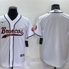 men's Activewear Football Uniform Denver Broncos Blank Jerseys White Baseball CoolBase Shirt