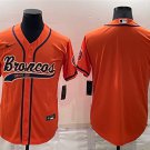 men's Activewear Football Uniform Denver Broncos Blank Jerseys Orange Baseball CoolBase Shirt