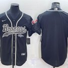 men's Activewear Football Uniform Denver Broncos Blank Jerseys Black RFLCTV Baseball CoolBase Shirt