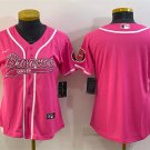 women's Activewear Football Uniform Denver Broncos Blank Jerseys Pink Baseball CoolBase Lady Shirt