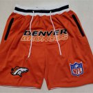 men's Denver Broncos Orange Just Don Pocket Zipper Football Shorts