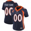 women's Football Denver Broncos Uniform #00 Custom name number Jerseys Navy Limited Lady Shirt