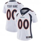 women's Football Denver Broncos Uniform #00 Custom name number Jerseys White Limited Lady Shirt