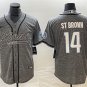 men's Activewear Football Uniform #14 Amon-Ra St. Brown Jerseys Grey Gridiron Baseball Cool Shirt