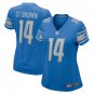 women's Activewear Football Uniform #14 Amon-Ra St. Brown Jerseys Blue Player Limited Lady Shirt