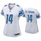 women's Activewear Football Uniform #14 Amon-Ra St. Brown Jerseys White Player Limited Lady Shirt