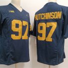 men's & youth Activewear Football Uniform #97 Aidan Hutchinson Jerseys Navy Wolverines College Shirt