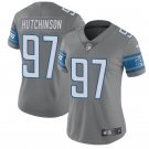 women's Activewear Football Uniform #97 Aidan Hutchinson Jerseys Silver Player Limited Lady Shirt