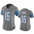 women's Activewear Football Uniform #16 Jared Goff Jerseys Silver Player Game Limited Lady Shirt