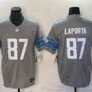 men's & kids Activewear Football Uniform #87 Sam LaPorta Jerseys 2024 Silver F.U.S.E. Limited Shirt