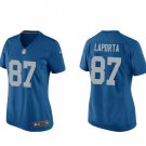 women's Activewear Football Uniform #87 Sam LaPorta Jerseys Blue Alternate Limited Lady Shirt