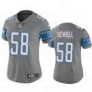 women's Activewear Football Uniform #58 Penei Sewell Jerseys Silver Player Game Limited Lady Shirt