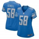 women's Activewear Football Uniform #58 Penei Sewell Jerseys Blue Player Game Limited Lady Shirt
