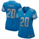 women's Activewear Football Uniform #20 Barry Sanders Jerseys Blue Retired Player Limited Lady Shirt