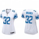 women's Activewear Football Uniform #32 Brian Branch Jerseys White Player Game Limited Lady Shirt