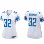 women's Activewear Football Uniform #32 Brian Branch Jerseys White Player Game Limited Lady Shirt