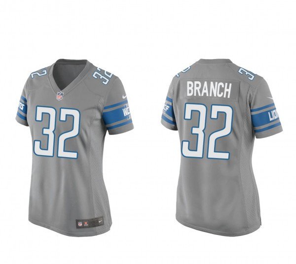 women's Activewear Football Uniform #32 Brian Branch Jerseys Silver Player Game Limited Lady Shirt