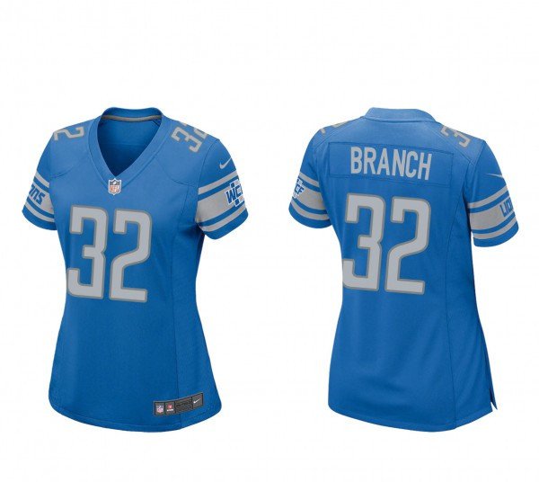 women's Activewear Football Uniform #32 Brian Branch Jerseys Blue Player Game Limited Lady Shirt