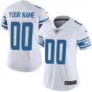 women's Football Detroit Lions Uniform #00 Custom name number Jerseys White Limited Lady Shirt