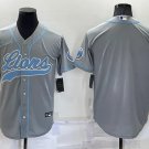 men's Activewear Football Uniform Detroit Lions Blank Jerseys Silver Baseball CoolBase Shirt