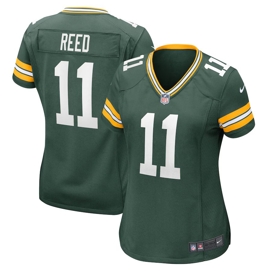 women's Activewear Football Uniform #11 Jayden Reed Jerseys Green Player Game Limited Lady Shirt