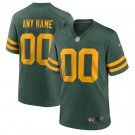men's & kids Football Green Bay Packers Uniform #00 Custom name number Jerseys Green Alternate Shirt