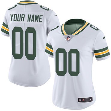 women's Football Green Bay Packers Uniform #00 Custom name number Jerseys White Limited Lady Shirt