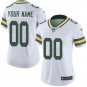 women's Football Green Bay Packers Uniform #00 Custom name number Jerseys White Limited Lady Shirt