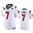 men's & kids Football Texans Uniform 7 C.J. Stroud Jerseys White C & John Madden Patch Shirt