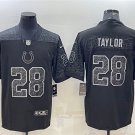 men's Activewear Football Uniform #28 Jonathan Taylor Jerseys Black RFLCTV Limited Shirt