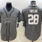 men's Activewear Football Uniform #28 Jonathan Taylor Jerseys Grey Gridiron Baseball CoolBase Shirt