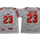 men's & youth Activewear Football Uniform #23 Jonathan Taylor Jerseys White WI Badgers College Shirt