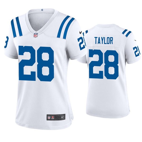 women's Activewear Football Uniform #28 Jonathan Taylor Jerseys White Player Game Limited lady Shirt
