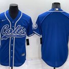 men's Activewear Football Uniform Indianapolis Colts Blank Jerseys Royal Baseball CoolBase Shirt