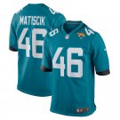 men's & kids Activewear Football Uniform #46 Ross Matiscik Jerseys Teal Player Game Limited Shirt