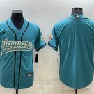 men's Activewear Football Uniform Jacksonville Jaguars Blank Jerseys Teal Baseball CoolBase Shirt