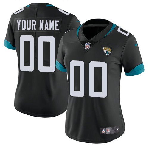 women's Jacksonville Jaguars Uniform #00 Custom name number Jerseys Black Limited lady Shirt