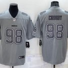 men's Activewear Football Uniform #98 Maxx Crosby Jerseys Gray Atmosphere Fashion Limited Shirt