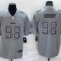 men's Activewear Football Uniform #98 Maxx Crosby Jerseys Gray Atmosphere Fashion Limited Shirt