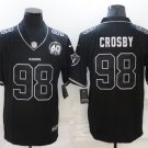 men's Activewear Football Uniform #98 Maxx Crosby Jerseys Black Shadow 60th Patch Limited Shirt