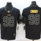 men's Activewear Football Uniform #98 Maxx Crosby Jerseys Black/Golded Edition Limited Shirt