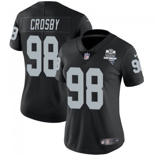 women's Activewear Football Uniform #98 Maxx Crosby Jerseys Black 2020 Inaugural Season lady Shirt