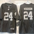 men's & kids Activewear Football Uniform #24 Charles Woodson Jerseys Black F.U.S.E Limited Shirt