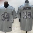 men's Activewear Football Uniform #34 Bo Jackson Jerseys Gray Atmosphere Fashion Limited Shirt