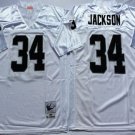 men's & youth Activewear Football Uniform #34 Bo Jackson Jerseys M&N Vintage White Throwback Shirt