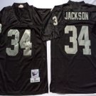men's & youth Activewear Football Uniform #34 Bo Jackson Jerseys M&N Vintage Black Throwback Shirt