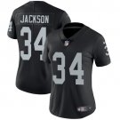 women's Activewear Football Uniform #34 Bo Jackson Jerseys Black Retired Player Limited lady Shirt