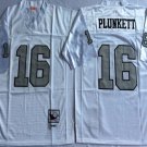 men's & youth Activewear Football Uniform #16 Jim Plunkett Jerseys M&N Vintage White Throwback Shirt